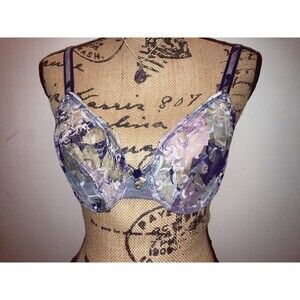 Y2K Vintage VS Purple Lace 34C Victorias Secret Bra Womens Lingerie Medium